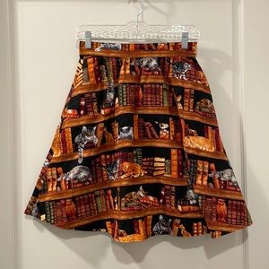 Cat and book skirt